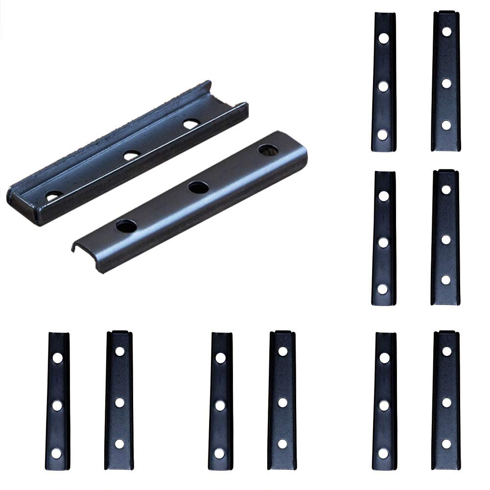 KAIISSA 6 Pair Concealed Headboard Panel Wall Fixing Brackets, Interlocking Wall Hangers Furniture Connector, Universal Metal Sectional Sofa Interlocking Furniture Connector for Sofa, Bed, Furniture