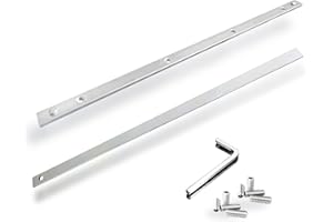HAWMOW Guide Rail Connector Set P-45777 for Makita Track Saw Long Cuts， Also Compatible with Festool, Fit for DeWalt, Fit in Integrated Guide Rail T-Slots for Secure Cutting, 2 PCS, Sliver