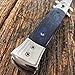 Automatic Push G'store Button Folding Bottle Opener Switchblade Knife Looking Blue TOOL