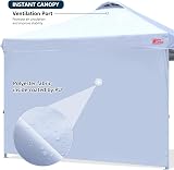 MasterCanopy Durable Ez Pop-up Gazebo 2.5x2.5M White with Sidewall view 8