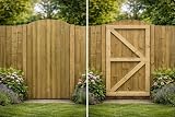 md carpentry Wooden Featheredge Dome Garden Gate 180cm High 83cm Wide view 2