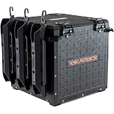 YakAttack BlackPak Pro 13" x 13" Fishing Crate with 3 Rod Holders - Black | Compact Tackle Storage Box &amp; Gear Organizer for Kayaks | Lightweight, Durable &amp; Customizable Marine Accessory | Made in USA