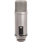 Rode Broadcaster Large-Diaphragm Condenser Microphone, Silver
