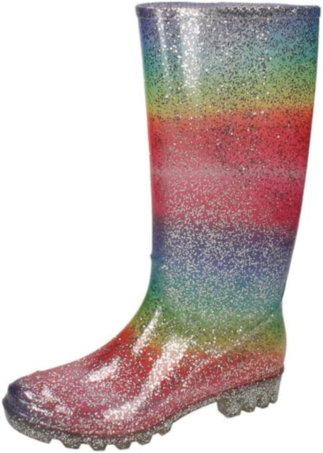 rainbow glitter boots