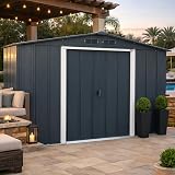 Duramax ECO 8x6 Metal Garden Storage Shed Anthracite 4.77 m² view 2