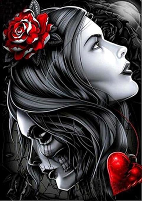 Wuayi Kit Complet De Peinture Diamants 5d Broderie En Strass Motif Reine Rose Decoration Murale A Faire Soi Meme Pour Un Salon Ou Une Chambre Amazon Fr Cuisine Maison