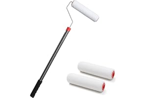YEYEBEST Paint Roller, 8 FT Paint Roller kit Adjustable Paint Roller Extension Poles with Brush Stainless Steel Poles Splicing Rod House Mural Brush for Walls and Ceiling