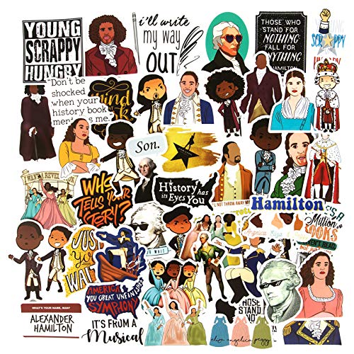 Hamilton Musical Stickers, 50PCS Waterproof Vinyl Stickers Stylish