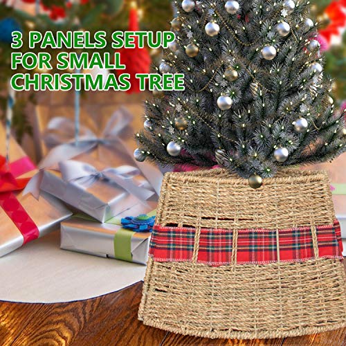 Rocinha Rattan Christmas Tree Collar Rustic Handcrafted Christmas Tree Ring Easy Set Up 25