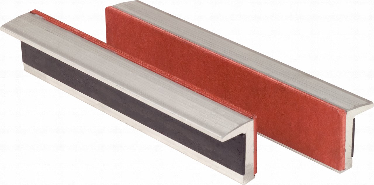 KS Tools 914.0091 120mm Alu Bench Vice Jaw with Rubber Insert