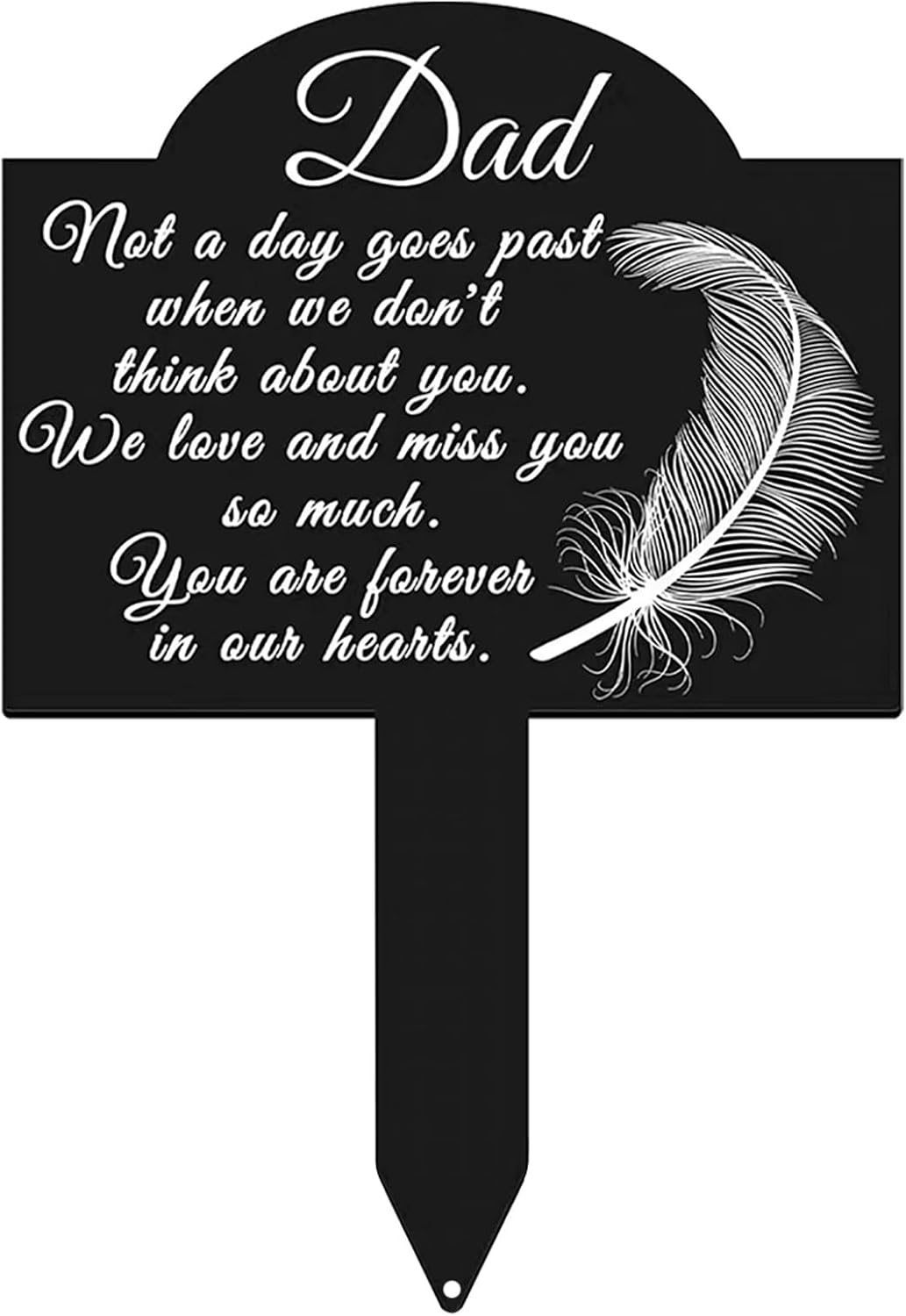 Plaques & Wall Art - Memorial Stakes Waterproof Cemetery Grave Plaque Decorations Metal Grave Plaque Markers for Cemetery Outdoors Yard Decor