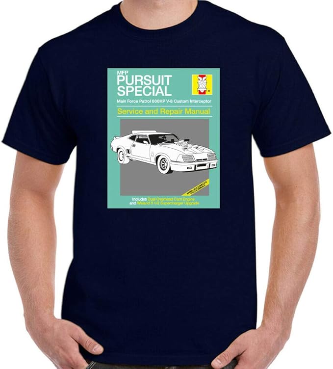 Mad Max TShirt MFP Interceptor Mens Car Persuit Movie Film V8 Top