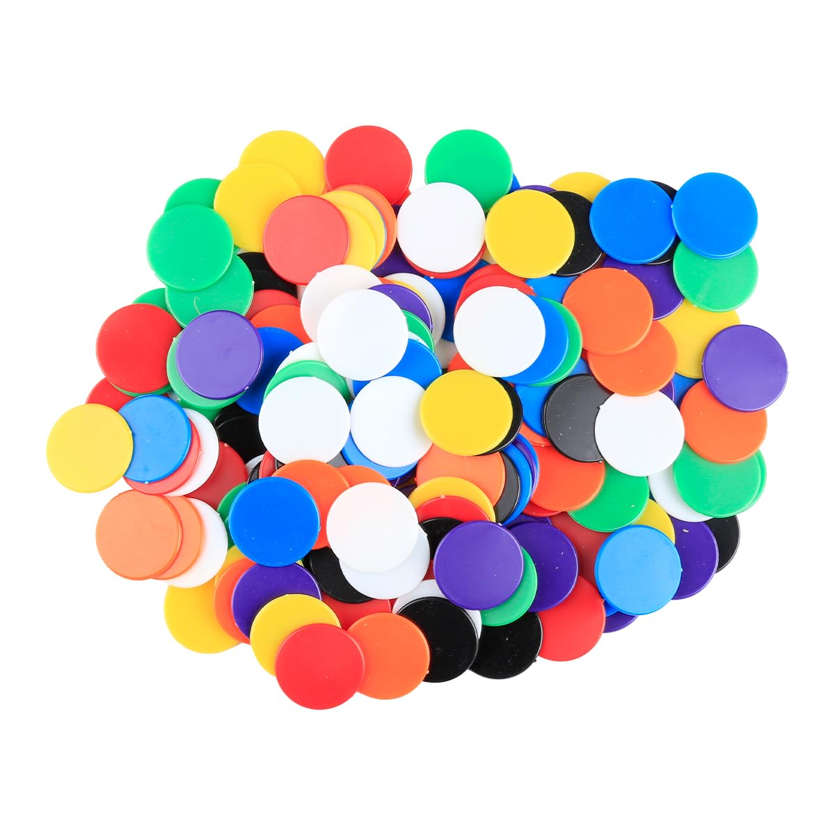 GroveEss 160 PCS Counter Bingo Chips,Small Round Colored Counting Chips,8 Colors Bingo Markers Teaching Aids Tool for Kids Children Math Learning Resources Party Games Tokens