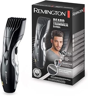 Remington Barttrimmer Herren Set MB320C (keramikbeschichtete Klingen, 9 Längeneinstellungen, Netz-/Akkubetrieb, LED Lade-/Nachladekontrollanzeigen) Bartschneider, Langhaarschneider
