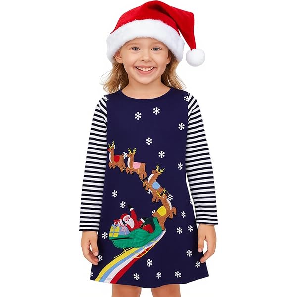 Toddler Girl Christmas Dress - Buffalo Plaid Long Sleeve Outfit With Headband 12M-5T