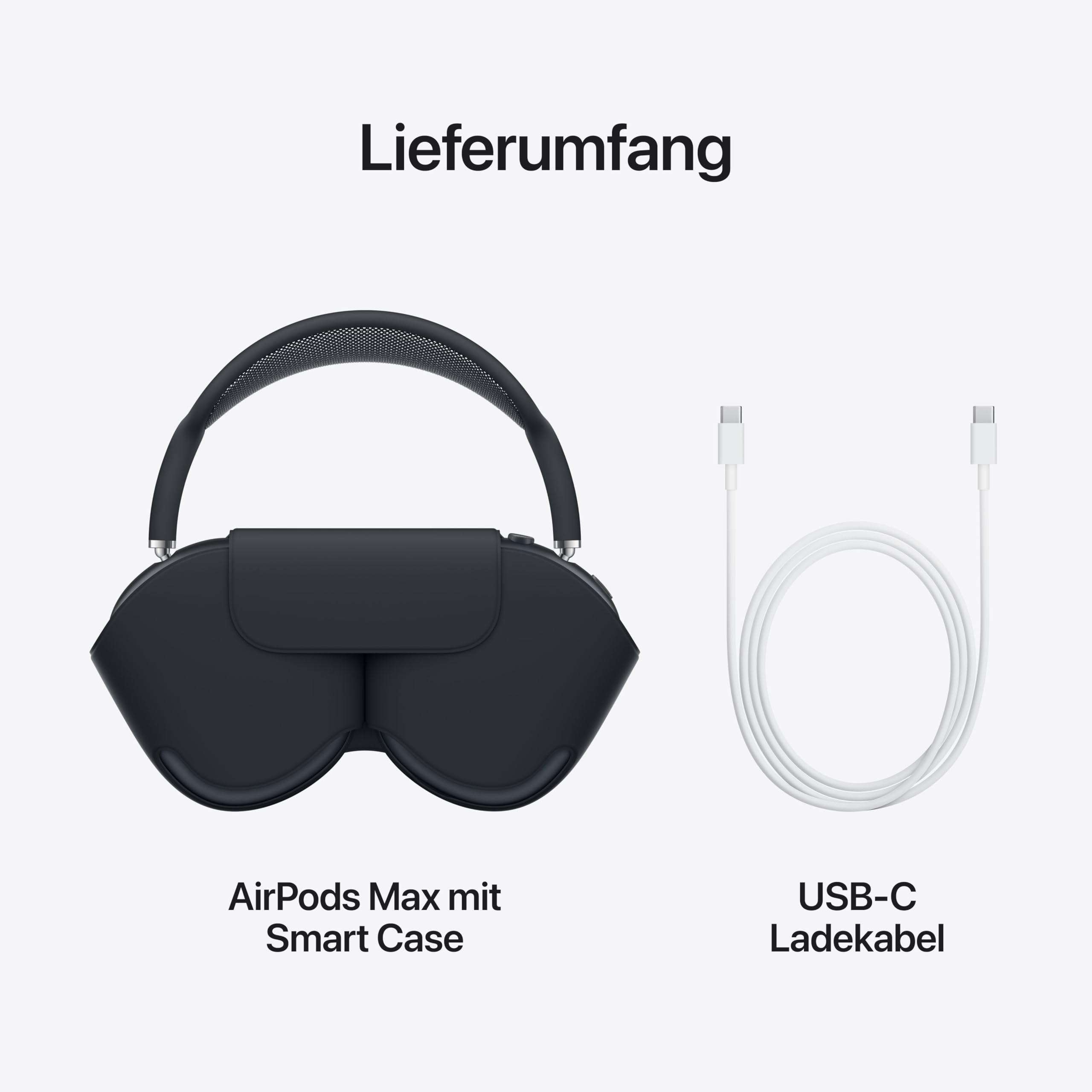 Apple AirPods Max Kabellose Kopfhörer, aktive Geräuschunterdrückung auf Pro Level, Transparenzmodus, personalisiertes 3D Audio, USB-C Ladecase, Mitternacht 6