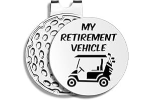 Pishovi Funny Golf Ball Markers with Hat Clip, Men Golf Accessories, Birthday Retirement Golf Gifts for Dad, Husband, Grandpa, Golf Lover
