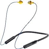 MIPEACE Bluetooth Earplug Headphones, Neckband Wireless Earbuds earplugs-29db Noise Reduction isolating in-Ear earplug Earphones and Controls,IPX6 sweatproof,20+Hour Battery(Blue)