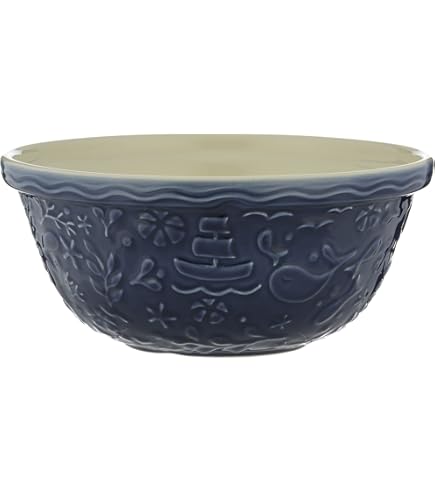 Mason Cash Home To Roost Mixing Bowl - 29cm, 4L Capacity, Embossed Hen & Cockerel Design, Earthenware, Dishwasher Safe