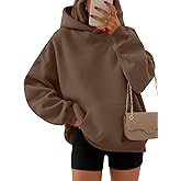 EFAN Women's Oversized Fleece Hoodie, Cozy Plush Pullover Sweatshirt with Pocket