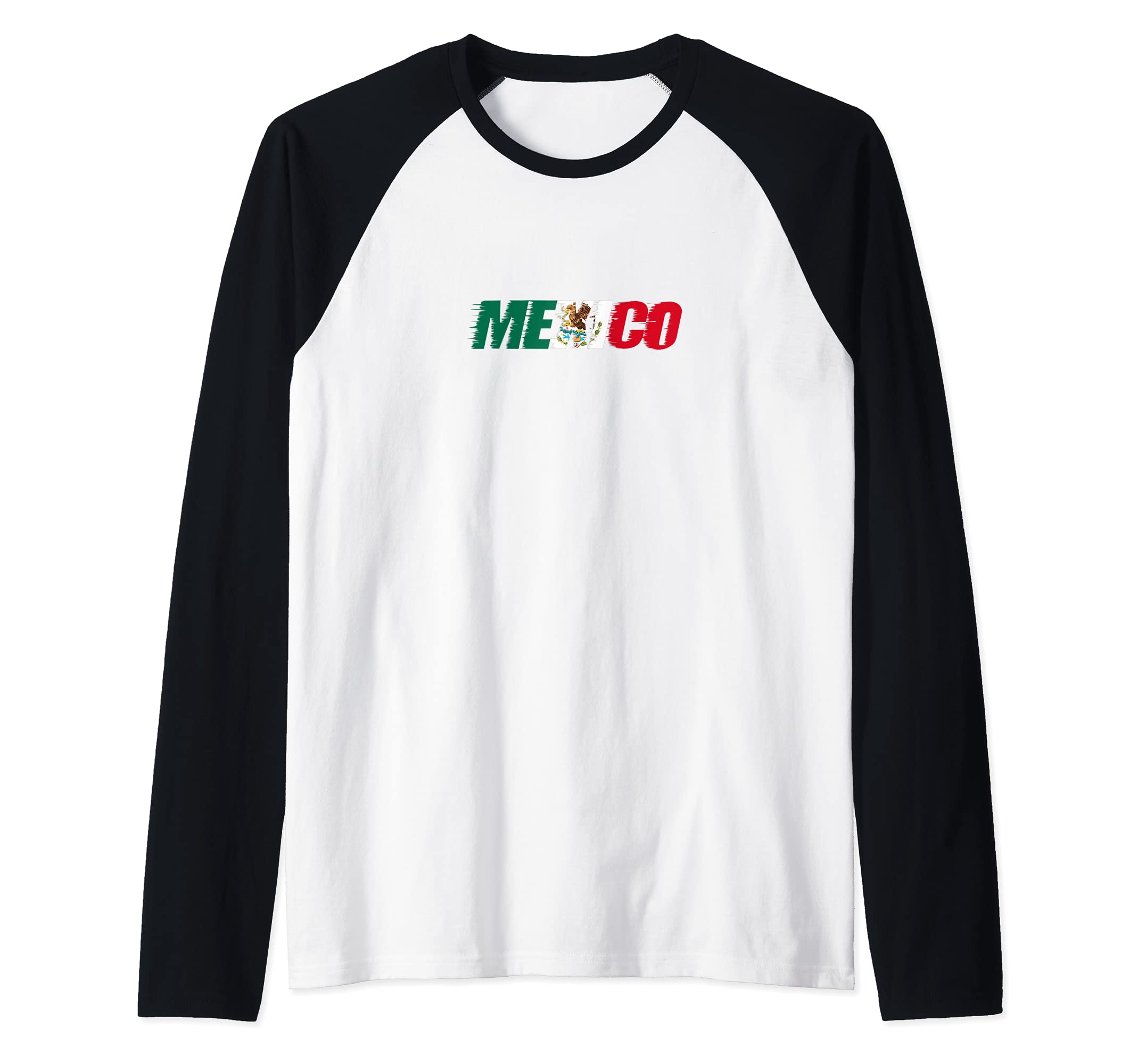 Flag Mexico Raglan Baseball Tee