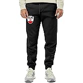 Poland Crest - Polish National Soccer Cup Unisex Drawstring Fleece Jogger Pants (Large, Black)