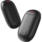 Magnetic Hand Warmers Rechargeable 2 Pack, QUIXOVA AI Electric Portable Pocket Heater Hand Warmers, 2 in 1 Reusable Handwarmers with AI Smart Chips, 12Hrs Long Safe Heat, Gifts for Christmas, Camping