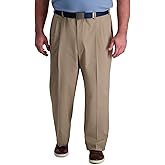 Haggar Men's Cool Right Performance Flex Classic Fit Pleat Front Pant (Regular and Big & Tall Sizes)