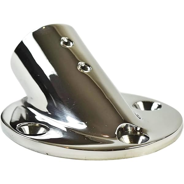 316 Stainless Steel Boat Deck Stanchion Base Handrail Rail Fitting Round Base