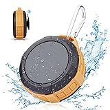 Bluetooth Speaker Waterproof Shower Speaker,Hcman Wireless Stereo Outdoor Portable Speaker with Micro SD Card Slot,Built-In Mic,Enhanced Bass,Works with iPhone,iPad,Samsung,Nexus,HTC,Laptops(Orange)