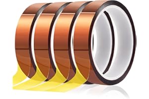 MEBMIK 4 Rolls 20mm x33m (108ft) High Temperature Heat Resistant Tape Heat Transfer Tape for Heat Sublimation Press No Residue and Heat Transfer Vinyl