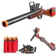 Bsyzyani Double Barrel Gun for Boy Shell Ejecting Soft Bullets Dart Realistic Toys Shotgun Blaster Fake Foam Gun Boy Gift 14+ Sniper Rifle with Scope Shooting Game Cool Stuff