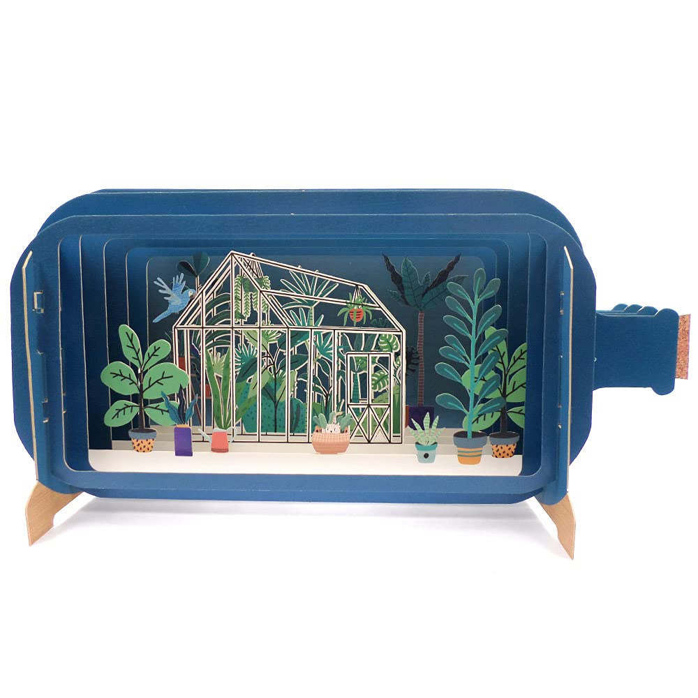 Message in A Bottle Gardening Pop Up Birthday Greeting Card by Alljoy Cards MIB117