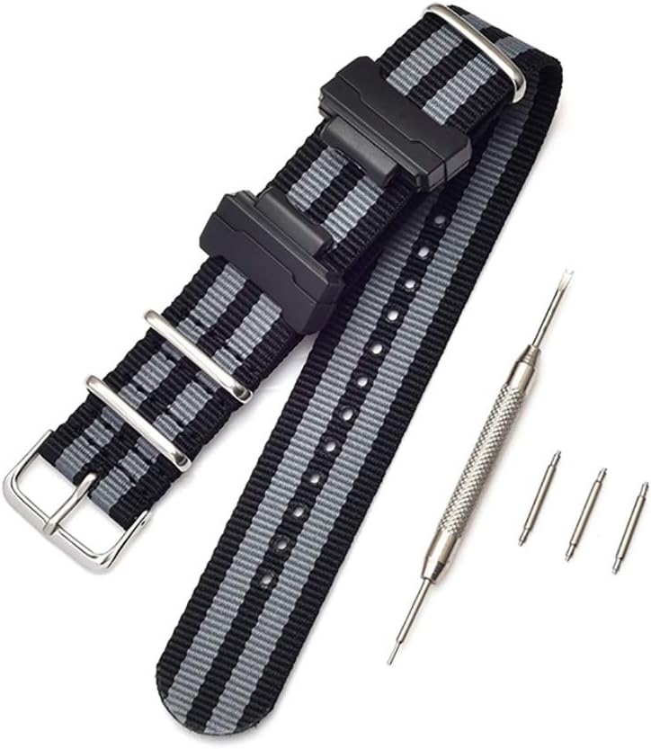Kudden Watch Band Strap Connector Spring Bar Tool Kit Pin Buckled Nylon Wristwatch Bands Converter for Casio G-Shock