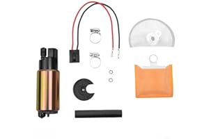 NEWCOMDIGI High Performance Universal Electric Fuel Pump & Install Kit, High Flow Intank Fuel Pump with Strainer, Fit Multiple Models for Nissan Suzuki and More E2068 E8213 EFP382A
