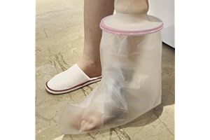 CIVJET Waterproof Cast Covers for Shower Leg, Adult Cover Swimming Showering Protector Boots for Foot and Ankle after Surgery, Cast Bag Monitor Recovery Supplies, Bath & Wound & Bandage Protection
