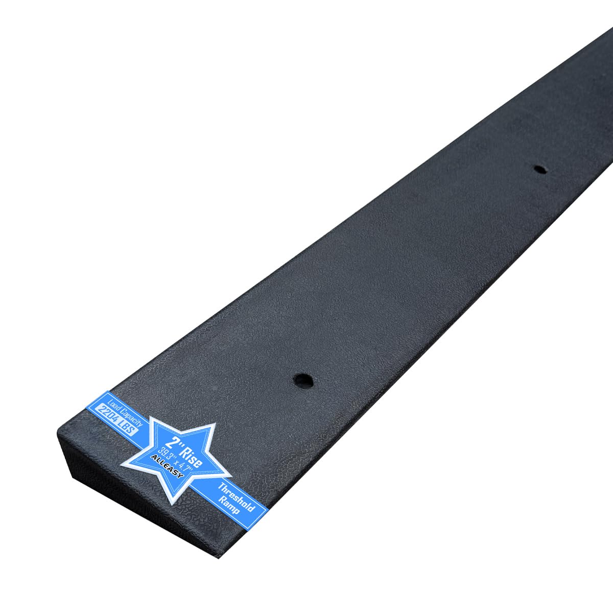 Photo 1 of 2.0'' Rise Rubber Threshold Ramp - 2204 LBS Capacity, Non-Slip, Cuttable & Adjustable - Handicap Ramp for Wheelchair Scooter Stroller - Driveway Curb Ramps for Doorways 2.0" Rise (39.3"x4.7")