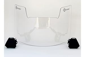 PRECISION SPORTS EQUIPMENT Precision Crystal Clear 2.0 Football Helmet Visor // Eye-Shield // Fits Major Brands Kids, Youth & Adult Helmets // Eye Protection for Helmet and Facemask