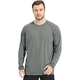 Witkey Rash Guard Shirts for Men Long Sleeve Sun Protection Shirts Outdoor Regular Fit Swim Shirt Quick Dry