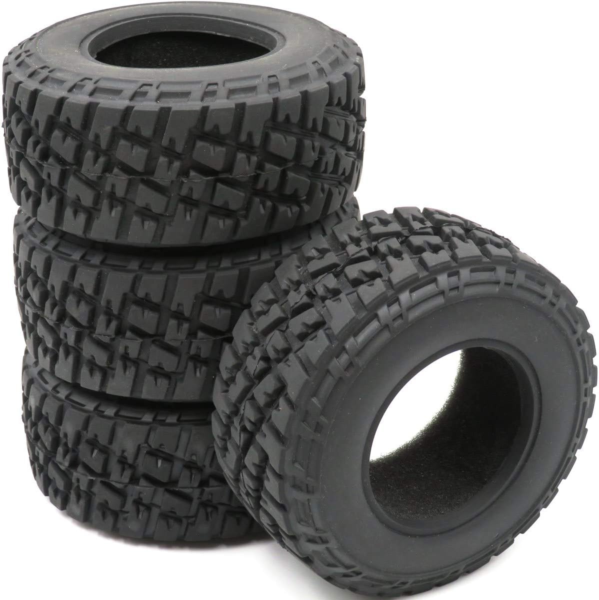 hobbysoul 4pcs RC 2.2/3.0 Short Course Tires Off Road SC Tyre Fit Pro-Line RPM JConcepts SC Wheels Rims