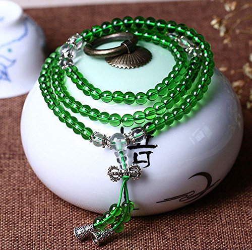 Mini Mala- Peridot Glass