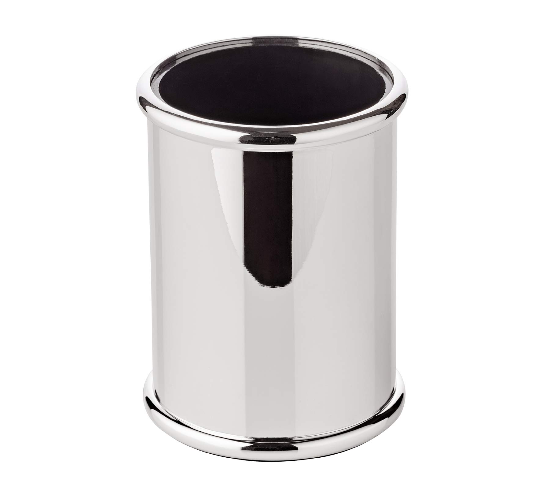 Edzard Pen Holder, Silver, Round, 3.5 inch - Pen Box, Pen Stand for Office - Desk Organizer, Office Organizer, Container, Storage for Pens - Accessories