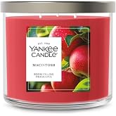Yankee Candle Macintosh Scented Candle, 14.5oz 3-Wick | Up to 40 Hour Burn Time, Room Filling Fragrance, Long-Lasting Scent, Premium Plant Wax Blend, Consistent Burn, Giftable