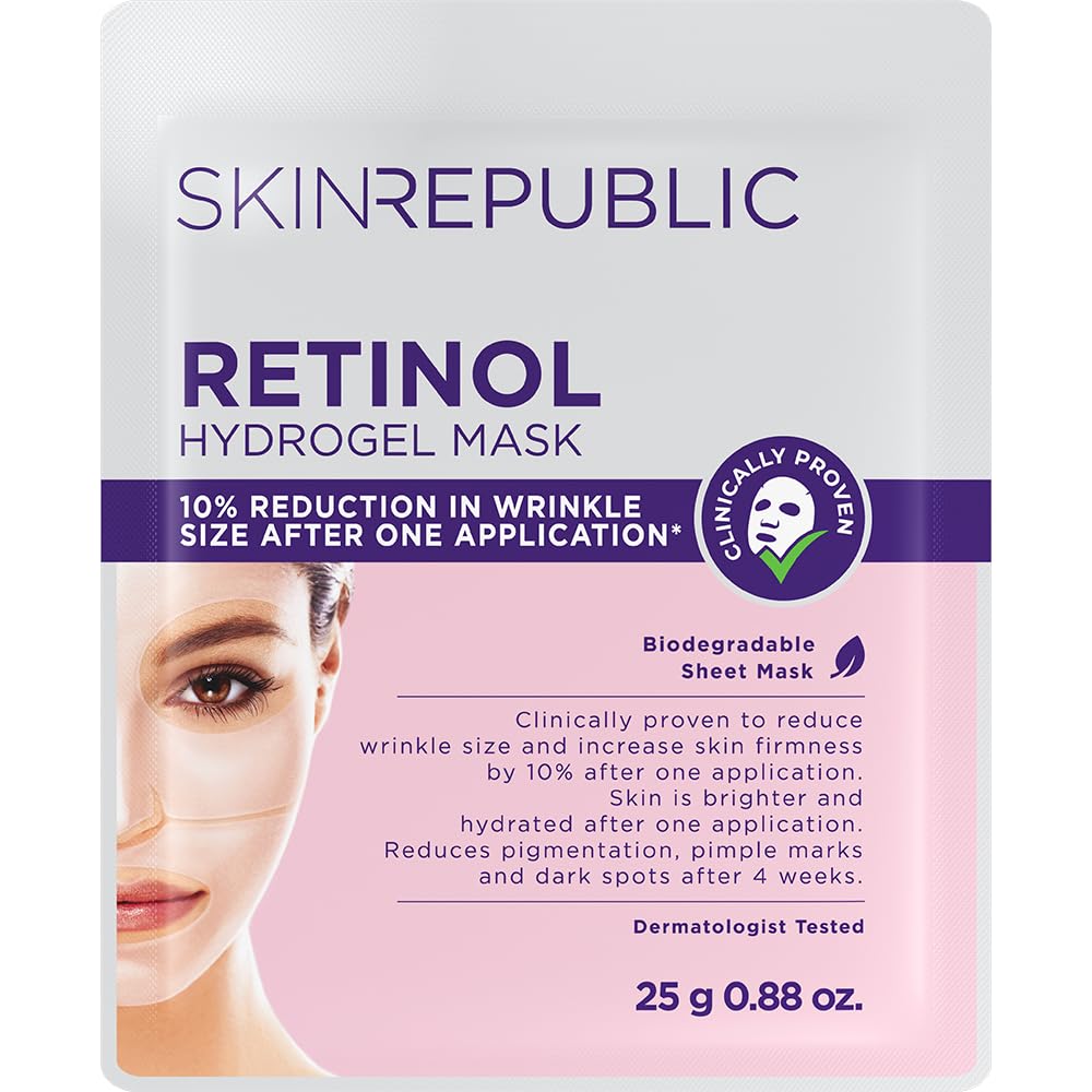 Skin Republic Retinol Hydrogel Anti-Aging Face Mask | Replenishes Moisture And Reduces Appearance Of Wrinkles | Reduces Pigmentation & Dark Spots | Made in Korea (Pack of 1) — image 1