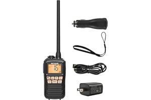 Retevis RM01P Marine Radio-RM01 Upgraded Version, IP67 Floating VHF Radio Handheld, 1750mAh, Type-C, NOAA, 88 Global Channels, Lightweight & Portable Maritime Radio,for Coastal Fishing Kayaking(1Pack)