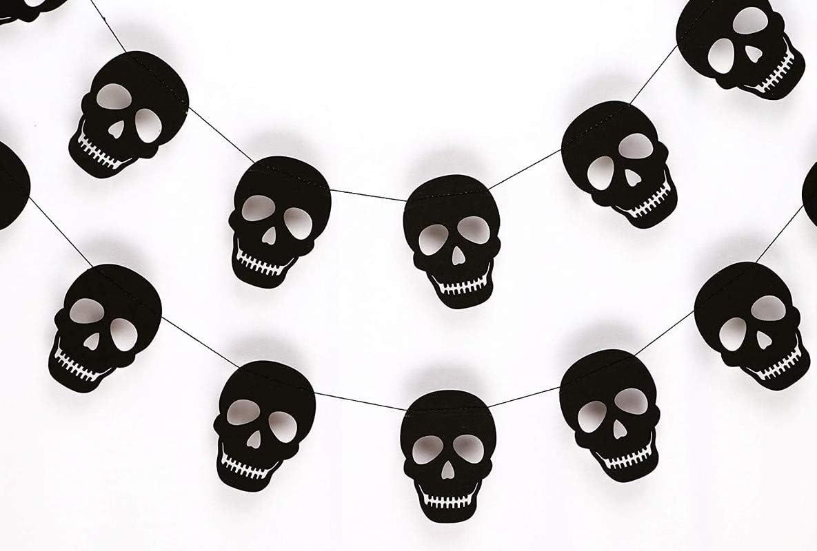 Wreaths, Garlands & Swags - Seyal® Black Skull Garland - Birthday Decorations,Party Decorations,Party décor,Creative Decoration