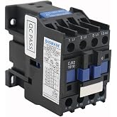 Baomain 3-Pole AC Contactor CJX2-1810 &ndash; 110VAC Coil, 3NO+1NO Auxiliary, 660V 3-Phase, DIN Rail Mount,for Motor Starters, Pumps, and Industrial Control Panels