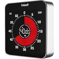 Yunbaoit VT08 Pro Digital Rechargeable Visual Timer with 3.4 Inches Colored Screen,Magnetic Back,60 Minutes Silent Countdown/