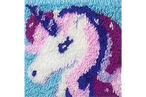 DL-YTG DIY Latch Hook Kits Yarn Kits Pillow Rug Pattern Arts and Crafts Crochet Needlework（16x16in/40x40CM