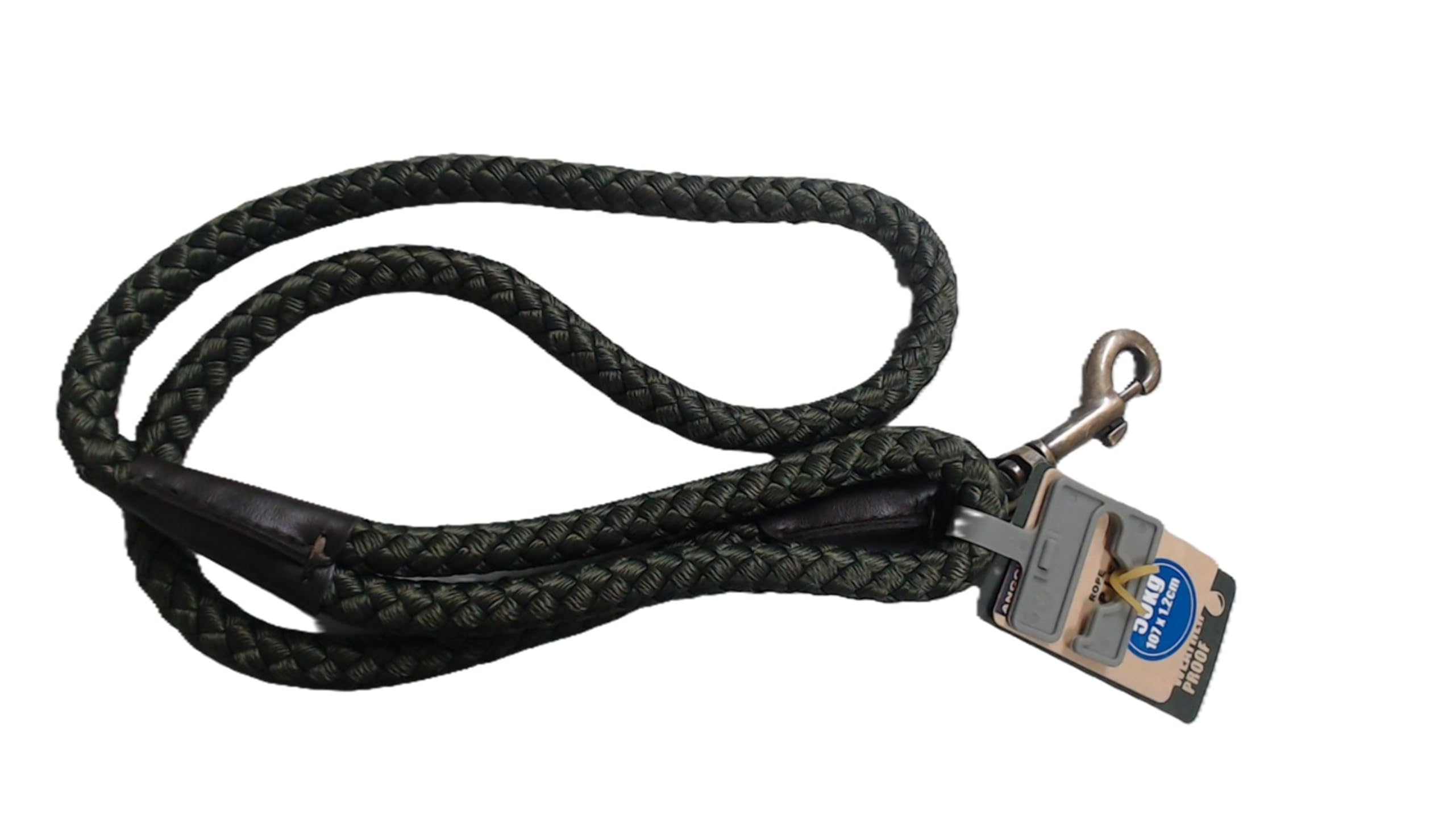 Ancol Heritage Nylon Rope Lead Green 1.07m X12mm Sz 4-8